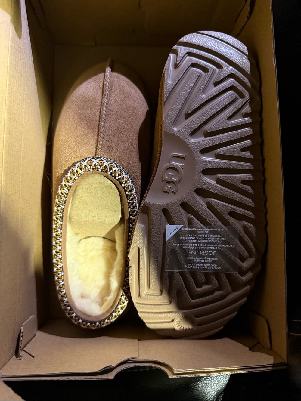 UGG Tasman II  Brown Kids Suede Slip-on (never been worn)